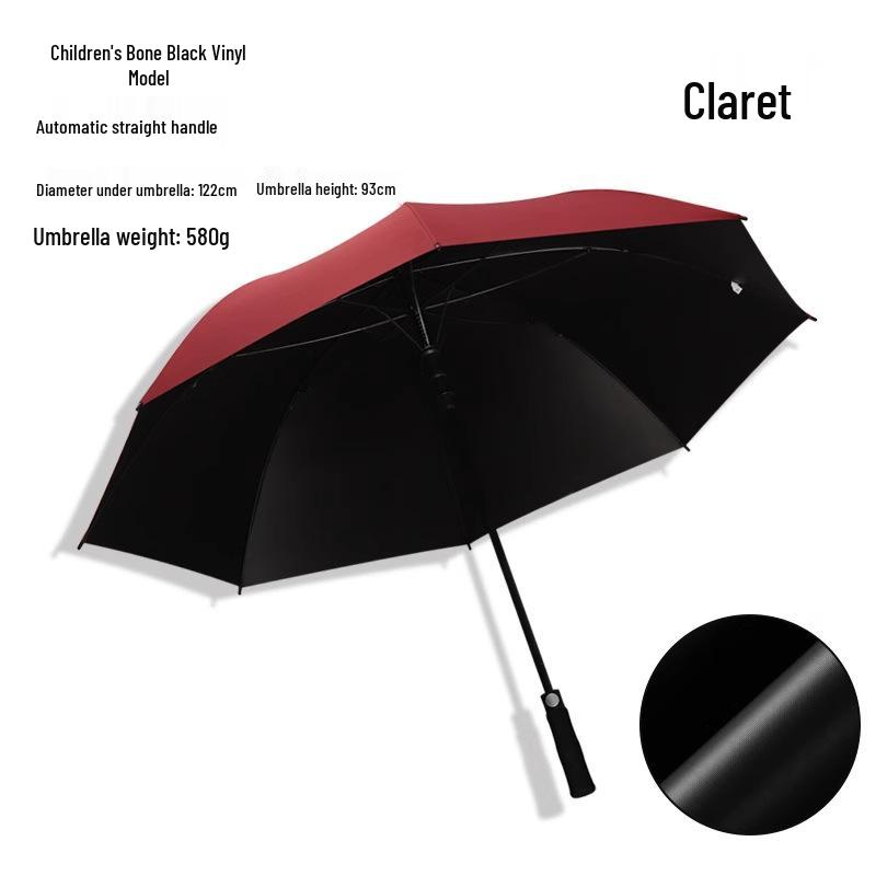 Long Handle 8-Rib Golf Umbrella - Automatic, Straight Handle, UV Protection, Rainproof for Sun and Rain