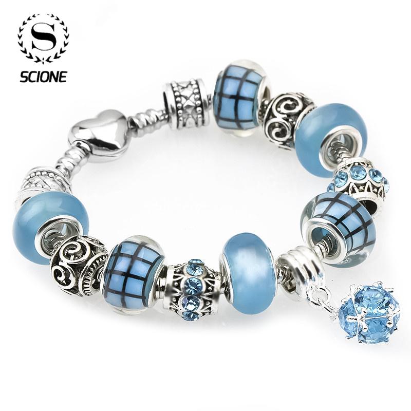 

Модные очаровательные синие глазурованные бисерные женские браслеты с инкрустацией кристаллами и подвесками для женских подарков