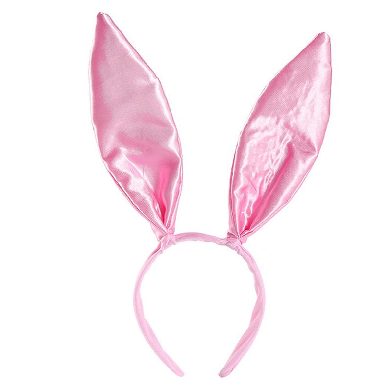 Easter Bunny Ear Headband Adult Satin Hair Hoop Rabbit Ear Bunny Masquerade Headband Hair Accessories