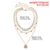 Accessories Retro Ethnic Style Clavicle Necklace Women, Simple Metal Sequin Necklace