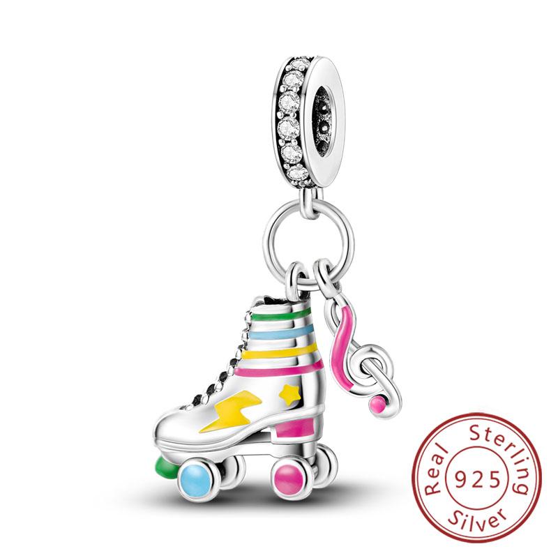 Fit Original Copper Charms Beads Bow Perfume Bottle Pink Charms For Women Fine Diy Birthday Jewelry Gifts