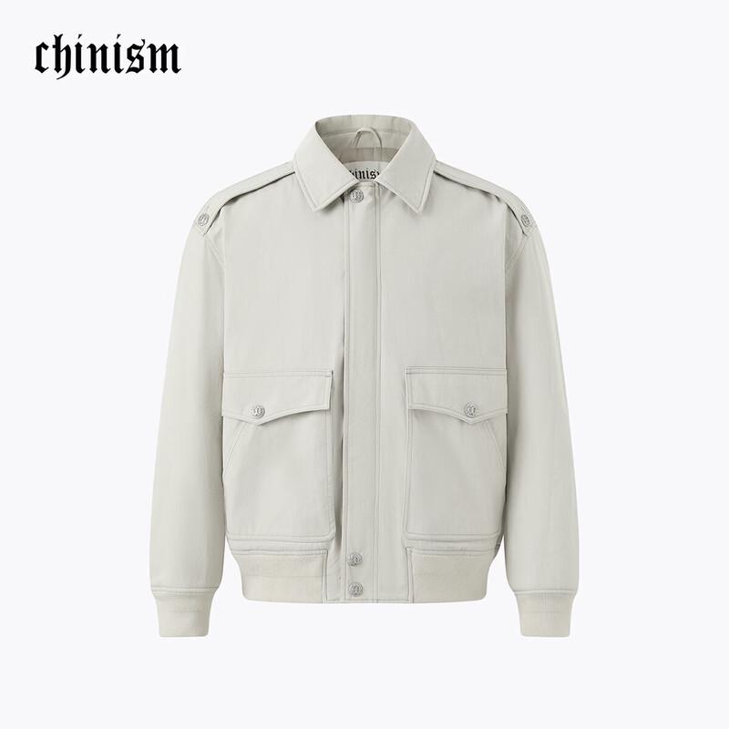 CHINISM Men s Multi-functional Patch Pocket Bomber Jacket XL