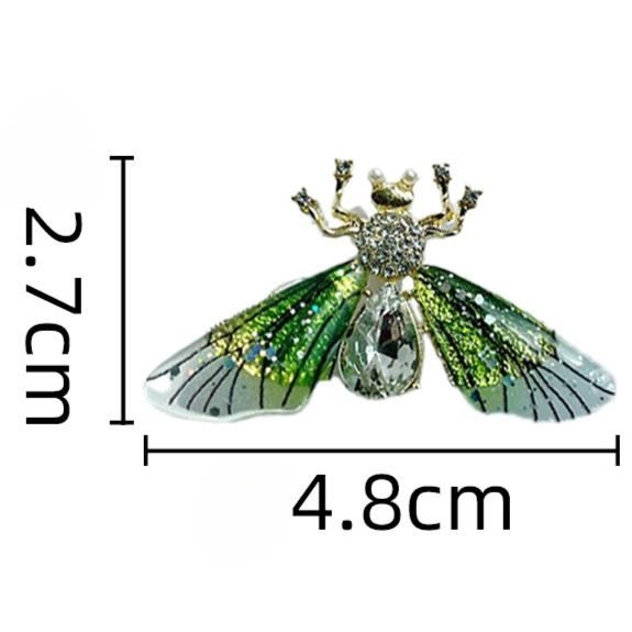New Fairy Pink Bee Brooch High-end Transparent Wings Fashion Trend Animal Accessories Pin