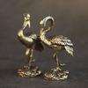 Brass Crane Figurines Miniatures Desktop Ornaments Living Room Decorations Crafts Accessories Small Animal Statue