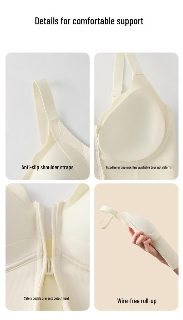 Women's Seamless Lift Bra with Front Zipper, Anti-Sagging Support, Sports Shaping Vest - No Additional Bra Needed