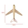 Airplane Brooch Gold Silver Tone Rhinestone Fashion Lapel Pin for Men Women Suit Jacket Blazer Clothing Accessories