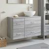 Bathroom Furniture Set 2 Pcs Grey Sonoma Particleboard