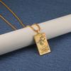 Dawapara Die Großen Arkana Tarotkarten Vintage Amulett Anhänger Halsketten Kasten Kette Herren Schmuck Edelstahl Gold Schwarz