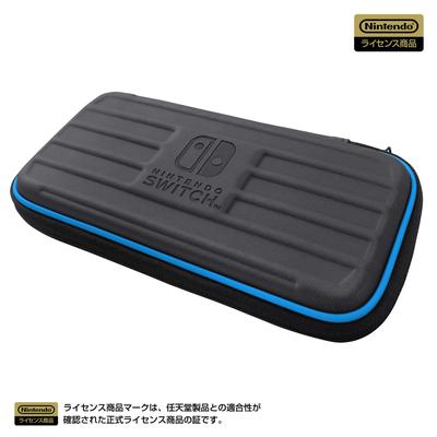 Licensed Tough Pouch for Nintendo Switch Lite X with Nintendo Switch [Nintendo Product] (Black Blue) [Compatible Lite]