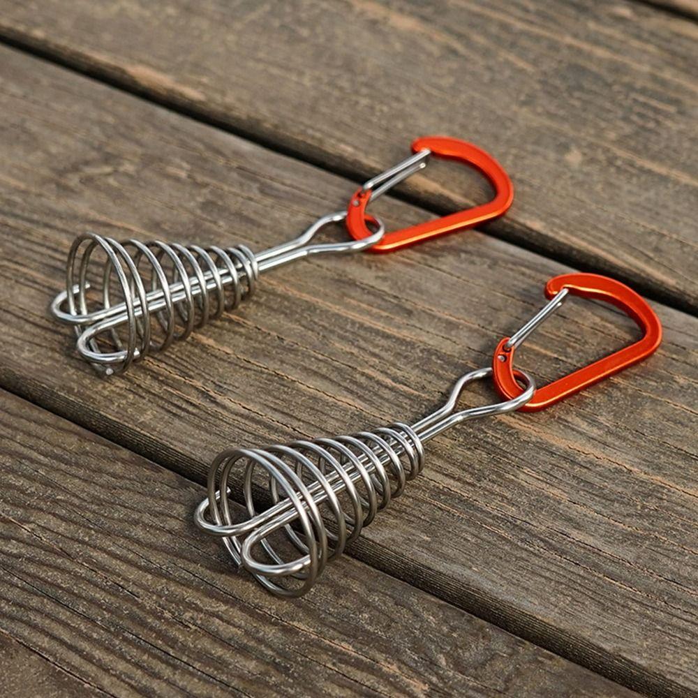 6Pcs Aluminum Zinc Zinc Alloy Outdoor Camping Deck Nail Stainless Steel Fixed Tent Rope Buckle Hiking