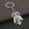 2Pcs Evil Eye Owl Keychains Metal Owl Bag Charm Backpack Charm Retro Evil Eye Keychain for Women Purse Handbag