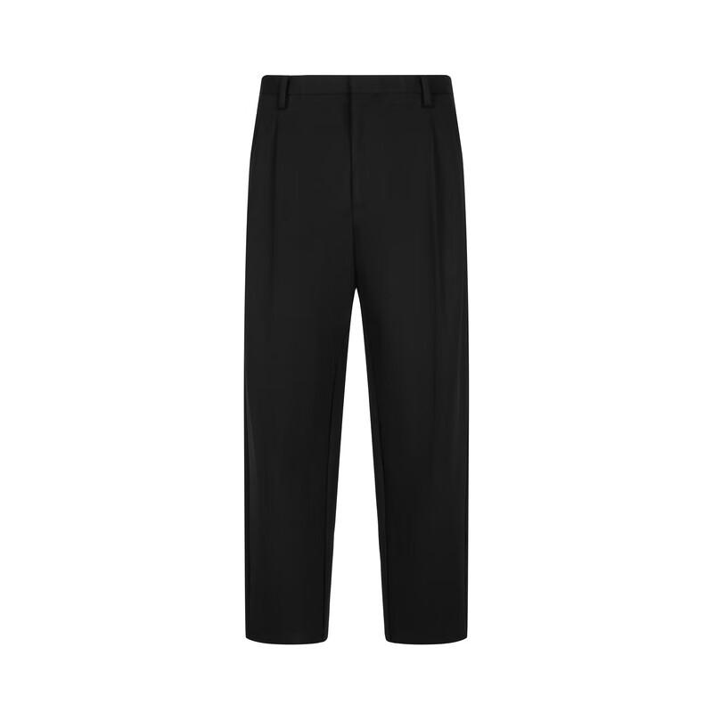 Suxie 2024 Autumn Straight Loose Casual Cropped Suit Pants