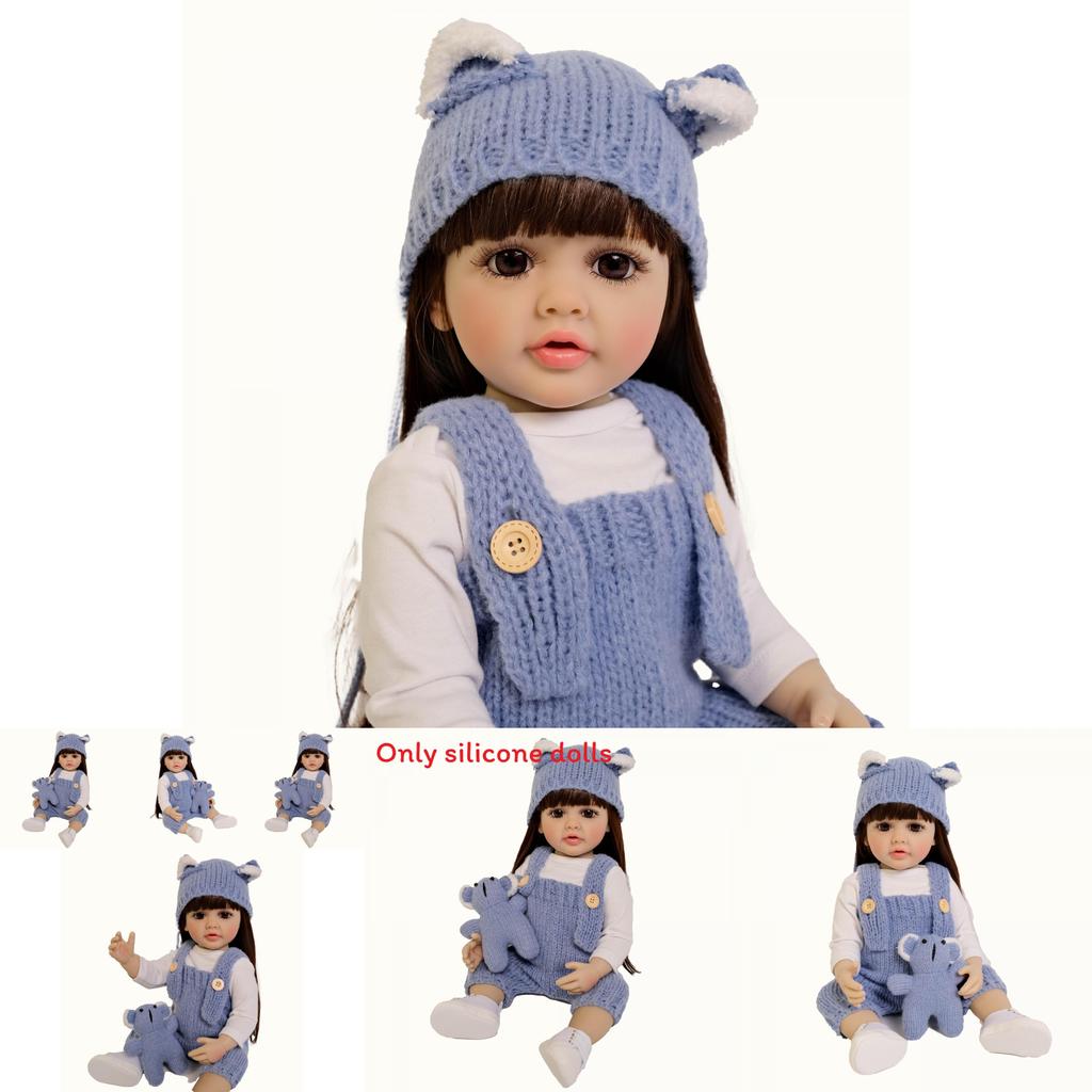 Full Silicone Reborn Baby Doll With Knitted Hats And Clothing Design For Collectors And Gift Enthusiasts