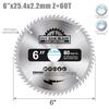 60 Teeth / 60-Tooth Circular Saw Blade 25.4mm Arbor Carbide Saw Blade Cutting Disc  Plastic Cutting