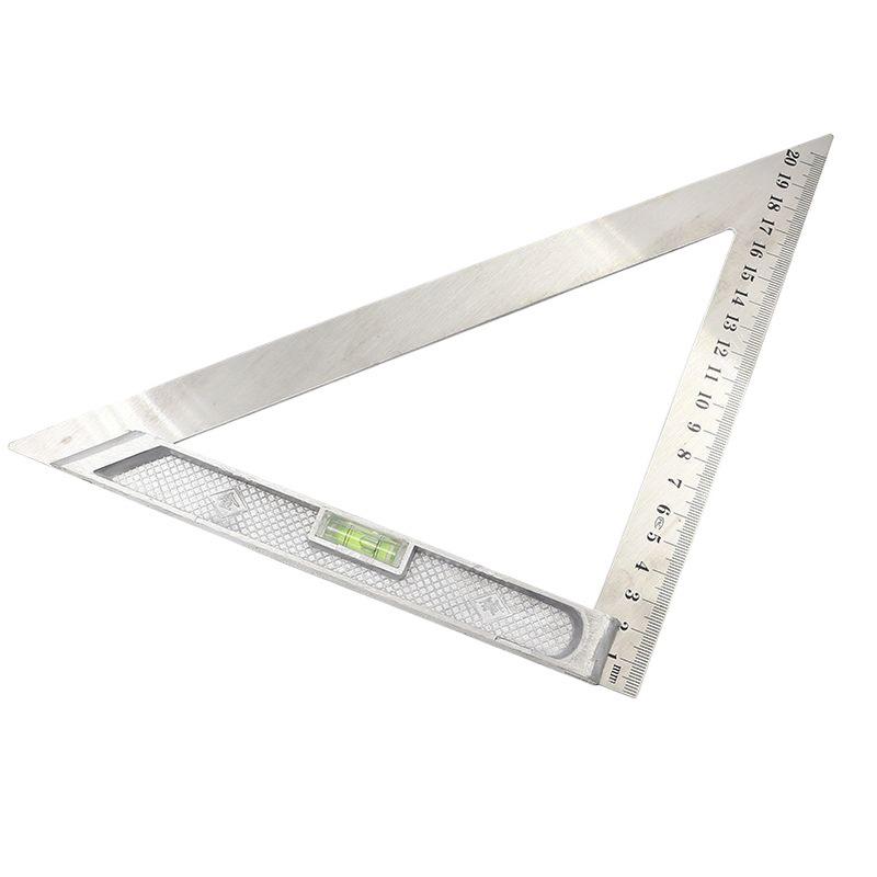 Multifunctional Stainless Steel Triangle Ruler: 90° & 45° Angles for Woodworking