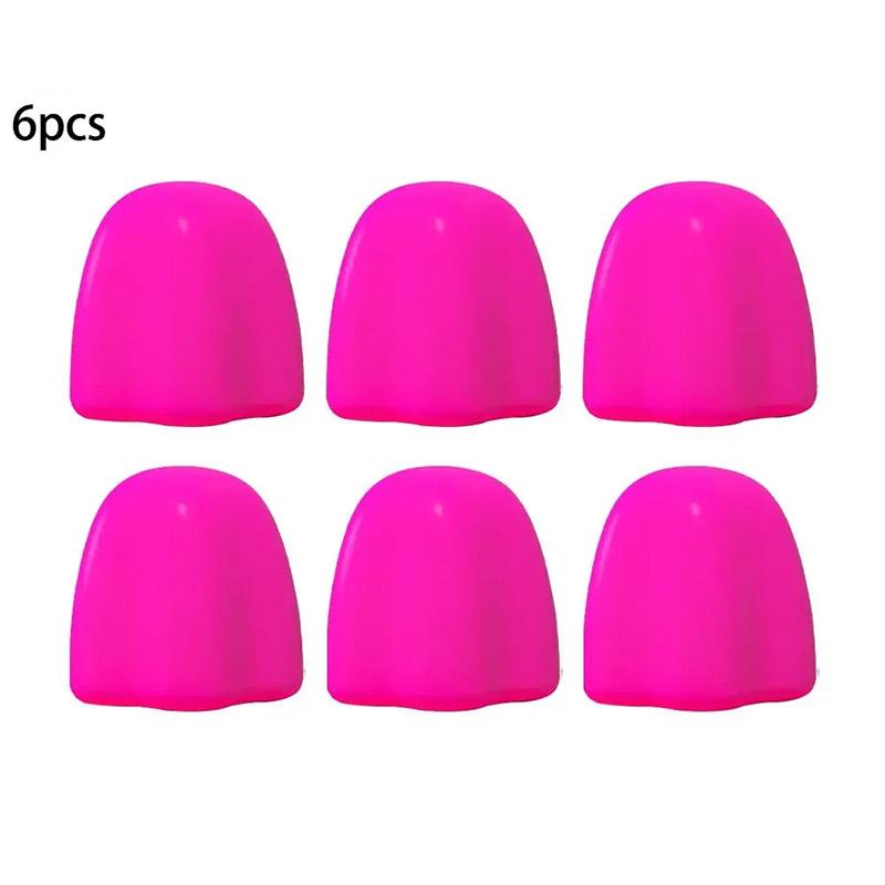 

6 шт./набор силиконовых крышек для зубной пасты, самозакрывающиеся колпачки для косметического лосьона, выдавливатели, аксессуары для дома и ванной, детский дозатор ONE SET розовый