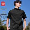 MINISO Men's Quick-Dry Stand Collar Pocket T-Shirt