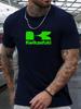 T-shirt a maniche corte Kwikasfuki da uomo 100% cotone con stampa a fantasia Camicia estiva girocollo traspirante casual alla moda Maglietta fresca