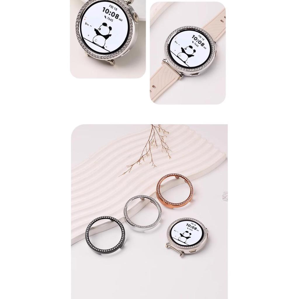 PC-Gehäuse für Huawei Watch GT6 41mm Einreihige Diamant-Intarsien Bildschirmschutz-Abdeckung Gehäuse für Huawei Watch GT6 Uhrengehäuse