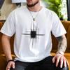 Abstract Black Lines Men T-Shirt: Minimalist Geometric Art, Comfort Colors Summer Casual Fashio