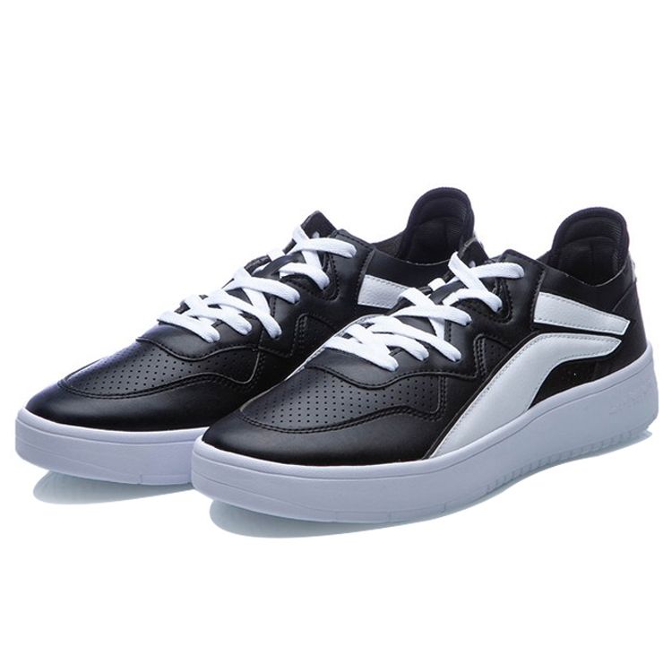 Li Ning We I S Lite Low Top Skate Shoes Men Sneakers Black White AGCQ091-2