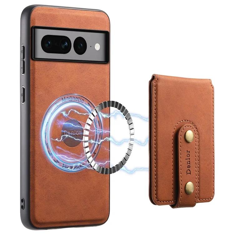 

Чехол DENIOR D14 для Google Pixel 7 Pro 5G, совместимый с чехлом для телефона MagSafe PU+PC+TPU - коричневый