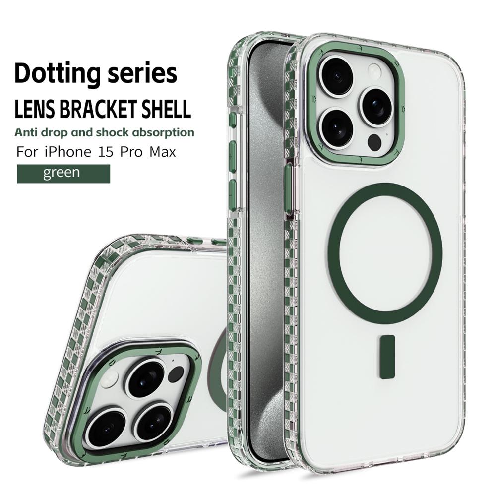 Transparent For Magsafe Magnetic Wireless Charge Phone Case For iPhone 16 14 11 12 13 15 Pro Max Hybrid Armor Protection Cover