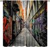 Modern Graffiti Curtains Boys Room Rap Abstract Art Street Wall Symbol Lines Window Drapes Print Kids Girls Curtain Made Of Polyester
