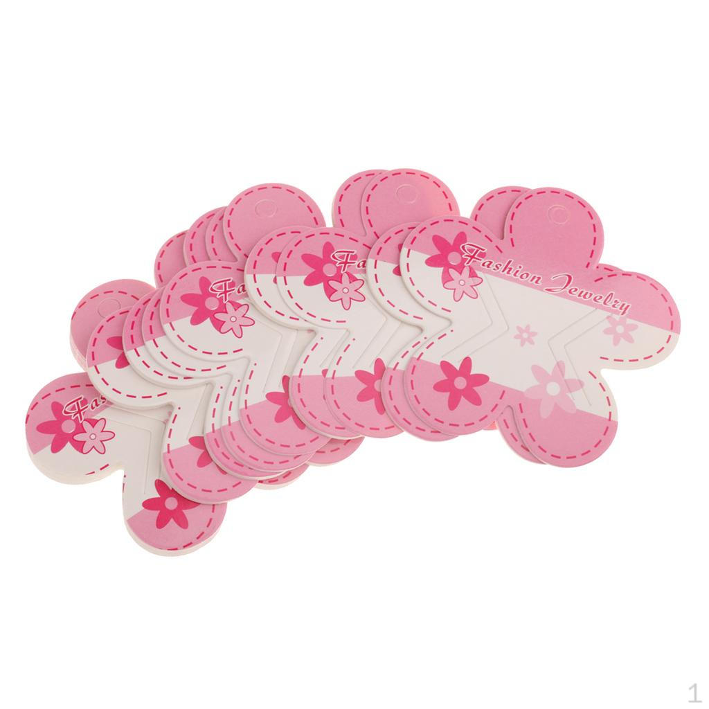 

50pcs / Pack Shape Paper Hair Clip Cards Plum Flower Shape