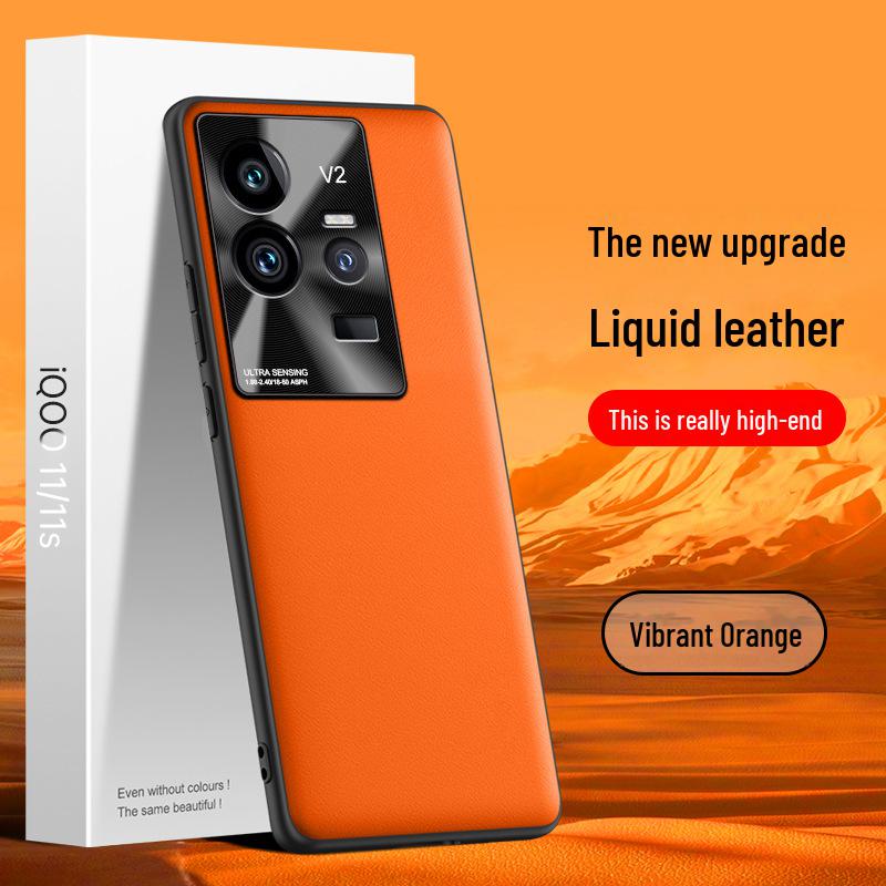 iQOO 11 Liquid Leather Anti-Fall Protective Case - One Piece