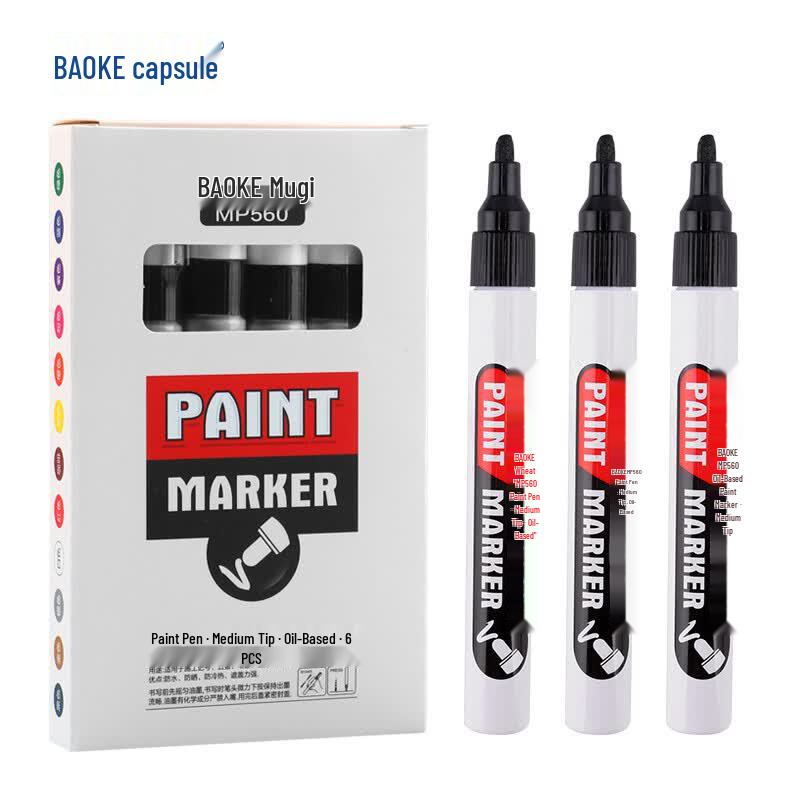 BAOKE MP560 Waterproof Industrial Paint Marker (2-3mm) чёрный