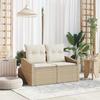Garden Sofa with Cushions 123 X 62 X 69 Cm Poly Rattan