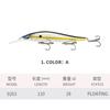 18g 11cm/4.3in 12 Colors Floating Minnow Lure with Barbed Treble Hooks#6 Long Casting Minnows Sea Fishing Minnow Fishing Lure