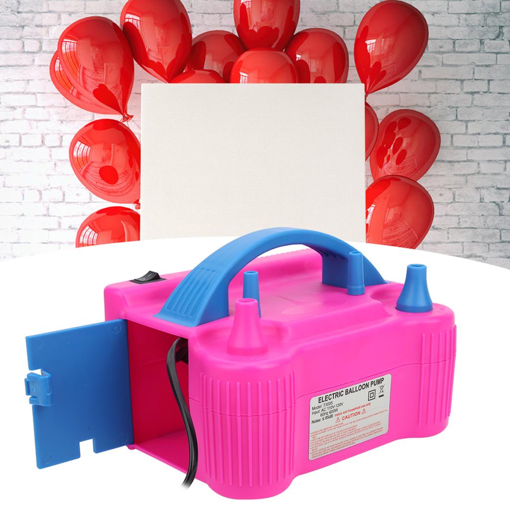 Pompă Electrică de Baloane Suflantă Umflator cu Aer 2 Duze Mic Portabil Putere Mare 600W Rata Stabilă