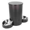 Automatic Cat and Dog Food Dispenser for 2 3L Timed Smart Food Dispenser with Voice Remote Dual Power Dual Bowl for Dry Food Cats, Cat/Dog Reminder,