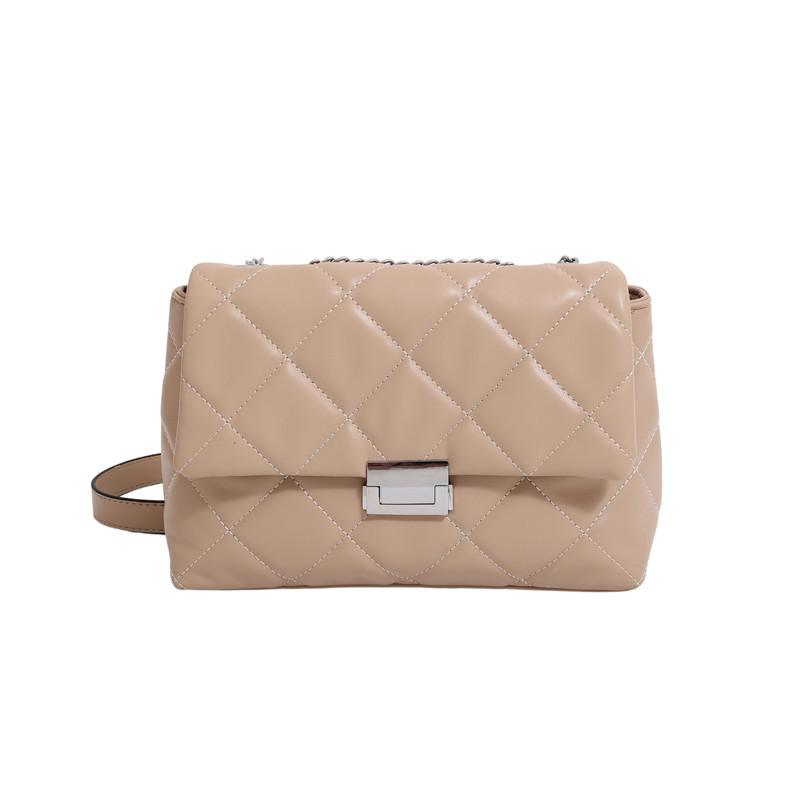 Rhombus embroidery thread small square bag women's 2026 autumn popular versatile fashion chain single shoulder messenger bag