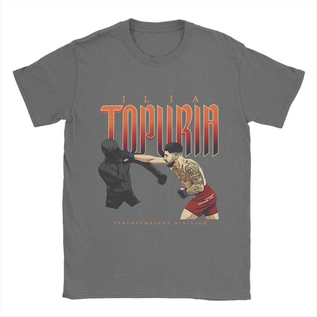 Ilia Topurias T-Shirts for Men  Humorous Pure Cotton Tee Shirt Crew Neck Short Sleeve T Shirts Plus Size Clothing