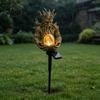 Solar Ground Stake Light Tree Spirit Garden Light, Resin Fantasy Figurine Holding LED With Sensor Egg, Waterproof Outdoor Lawn Lamp for Yard