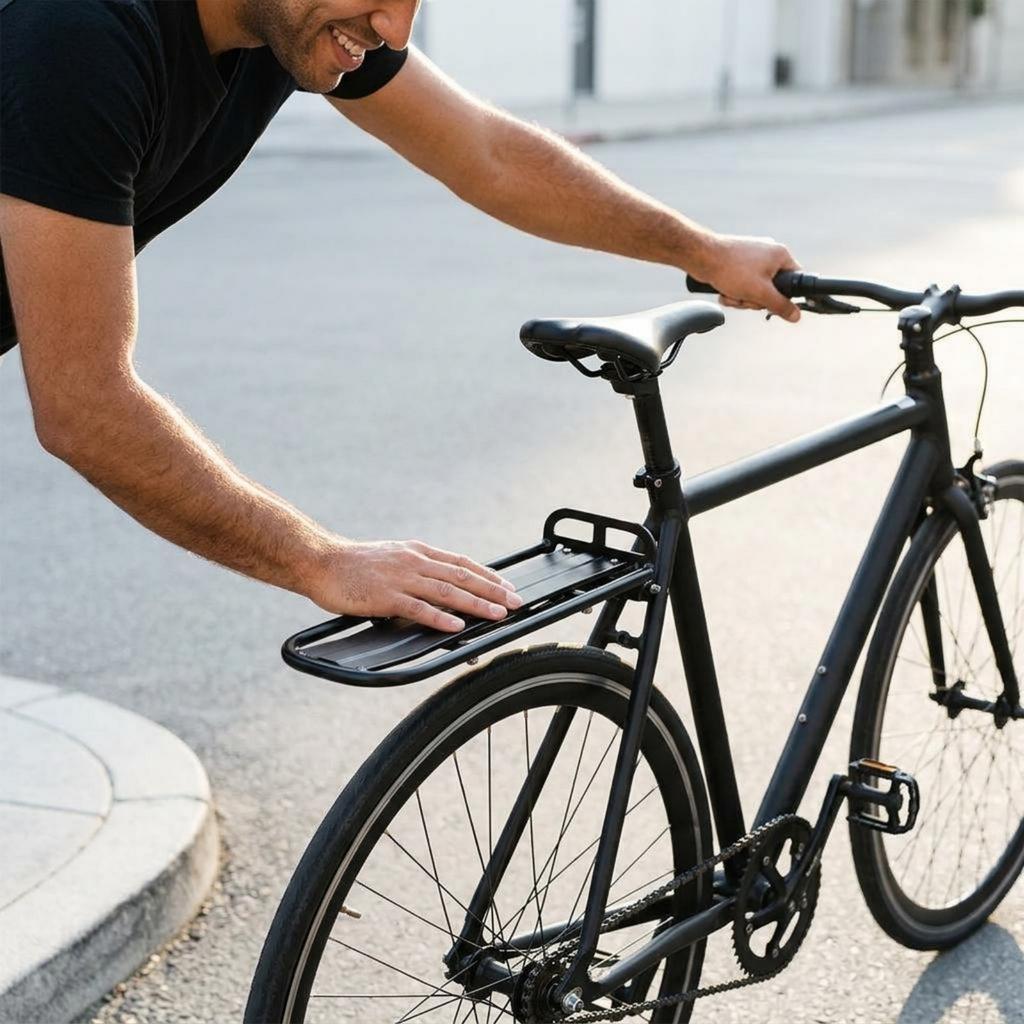Fahrrad Hecktportepäckträger Aluminiumlegierung Mountainbike Hinterradgepäckträger Fahrrad Gepäckträger Schnellspanner Hohe Tragfähigkeit