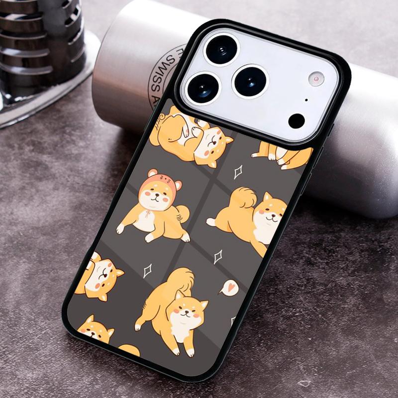 Coque de téléphone Shiba Inu Drôle pour iPhone 17 16 15 Pro Max Air 14 13 12 11 Plus Housse antichoc