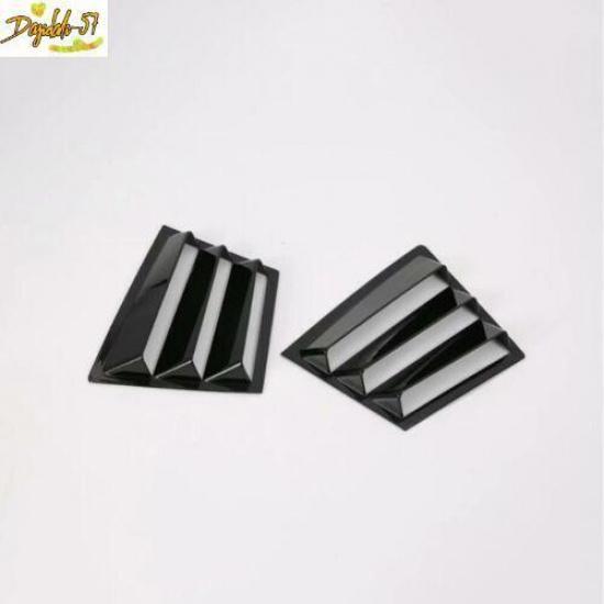 2X Glossy Black Rear Window Louver Vent Cover Trim For Mazda 6 Atenza 2014-