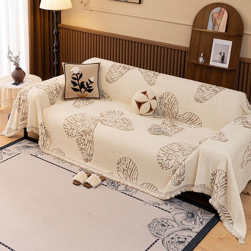Nordic Anti Slip Butterfly Sofa Towel Luxury Thick Blanket For Office Home High Quality Furniture Protection Sofa Slipcover