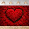 Heart of Love Backdrop, Romantic Love Tree with Red Roses, for Party Decoration, Celebration Background, Banner29