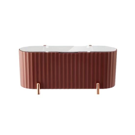 Kosmetik-Baumwoll-Aufbewahrungsbox mit durchsichtigem Deckel Staubdicht Großes Fassungsvermögen 3 Fächer Wattestäbchen Wattepads Halter Organizer Behälter