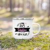 French Print Mugs Creative Coffee Cups Drinks Water Enamel Cup School Handle Drinkware Gifts for Maitresse/Maitre/Atsem/Aesh/Avs
