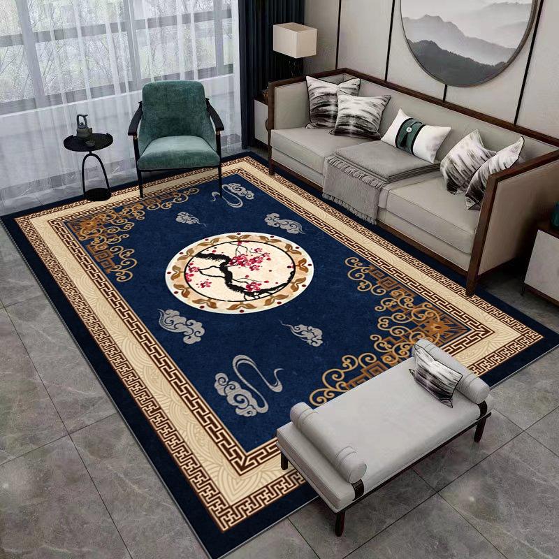 New Chinese Rural Style Fashion Carpet Living Room Sofa Bedroom Study Kitchen Entrance Door Mat Non-slip Home Decoration Rug