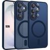 Hybrid Case - BOOLING - for Samsung Galaxy S26 - with Magnetic Ring and Camera Glass - Navy Blue