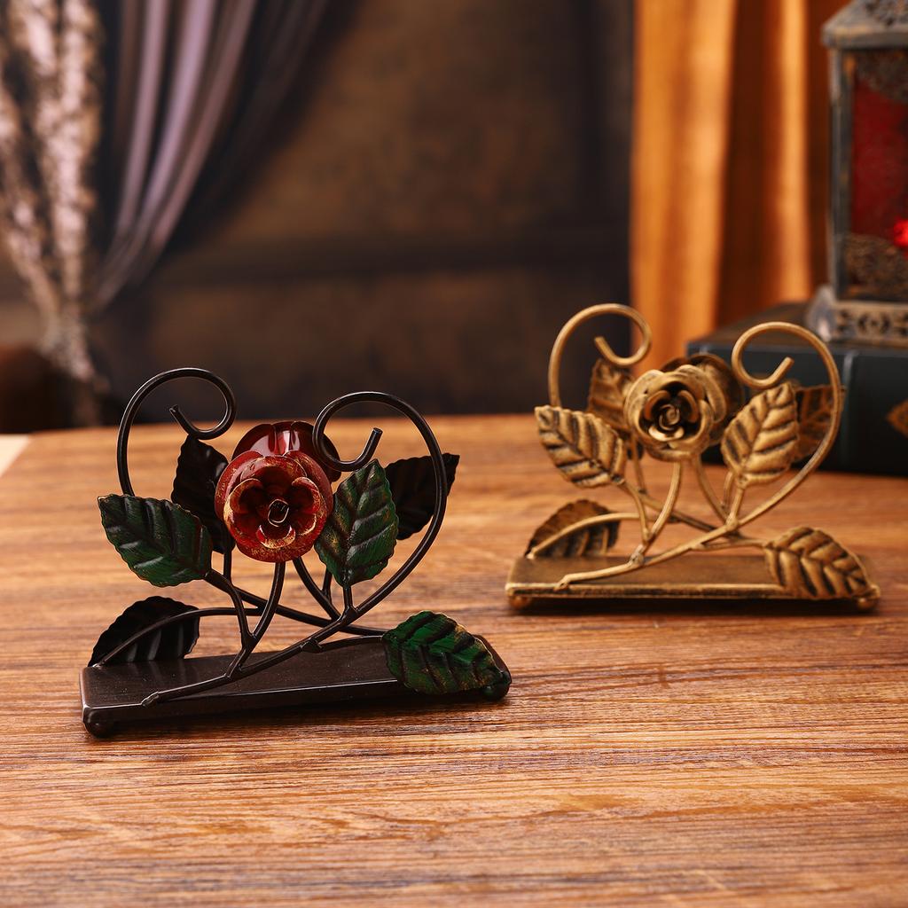 Creativity Iron Tissue Holder Countertop Napkin Storage Tissue Paper Storage Rack for Kitchen Coffee Shop Hotel