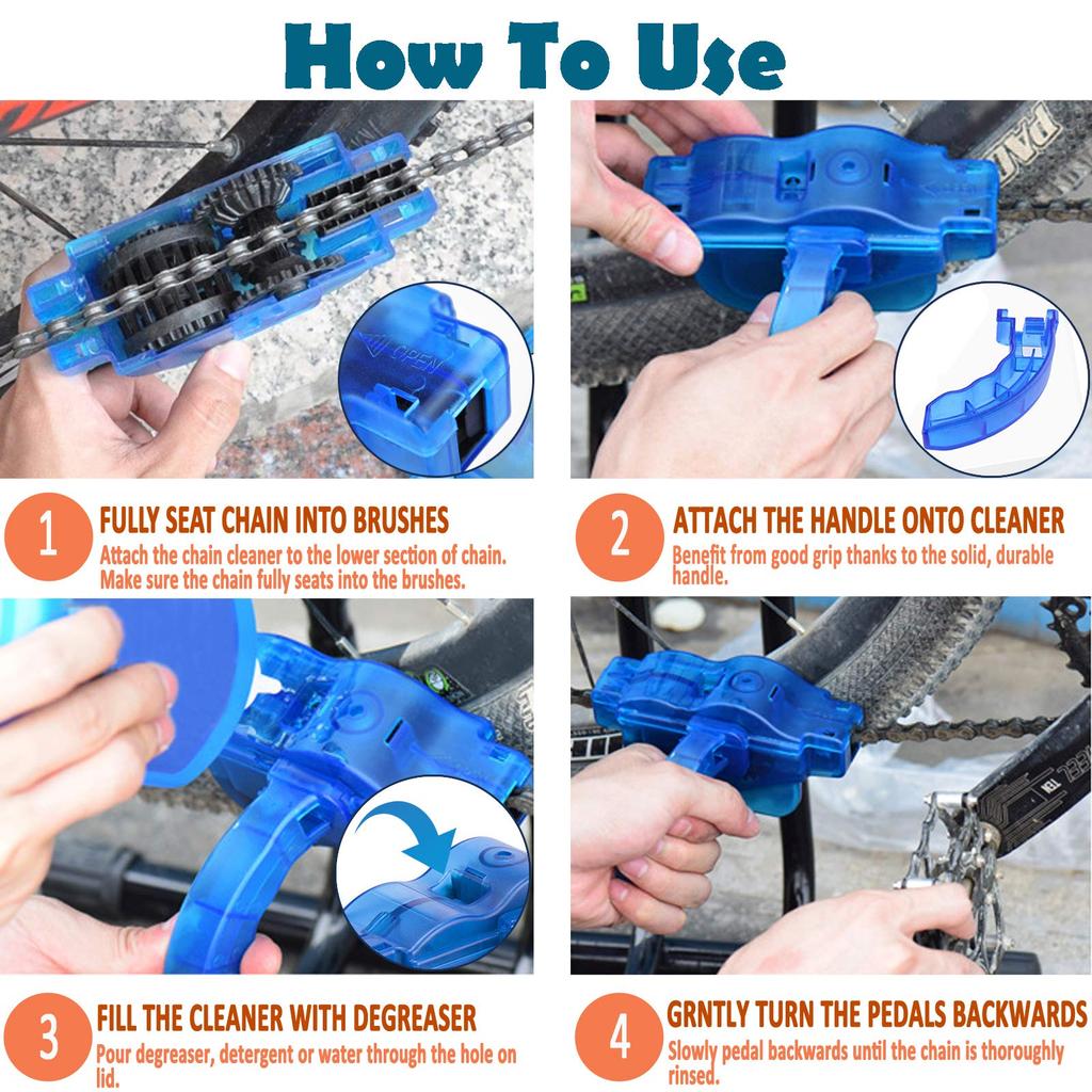Motorcycle Chain Brush Cleaner Plastic Bicycle/Moto Brush Clean Chain Cleaner Outdoor Scrubber Road Care Tools Motorcycle Parts