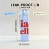 1PC Ciao Bella Letter Text 750ml Color Plastic Sports Water Bottle Leakproof Flip Straw Lid Suitable for Sports Office Home Use